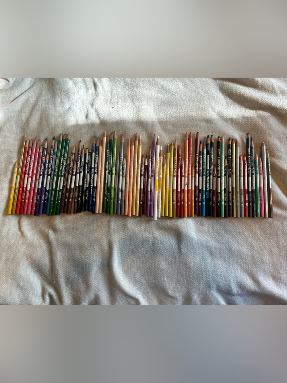 Large lot of Laurentien vintage pencil crayons.